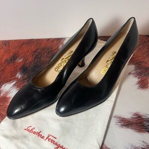 Salvatore Ferragamo Classic Black Pumps